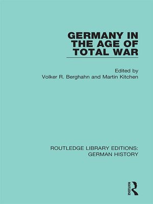 cover image of Germany in the Age of Total War